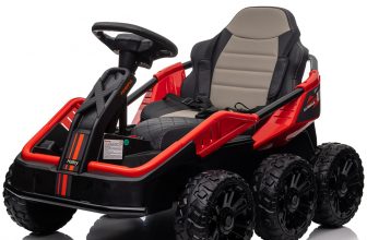 UTV electric pentru 2 copii Kinderauto MoonRider 6×6 300W 24V premium, rosu